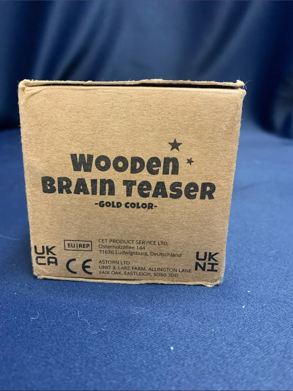 SharpBrain ZONE Wooden Brain Teaser Puzzle - Gold and White